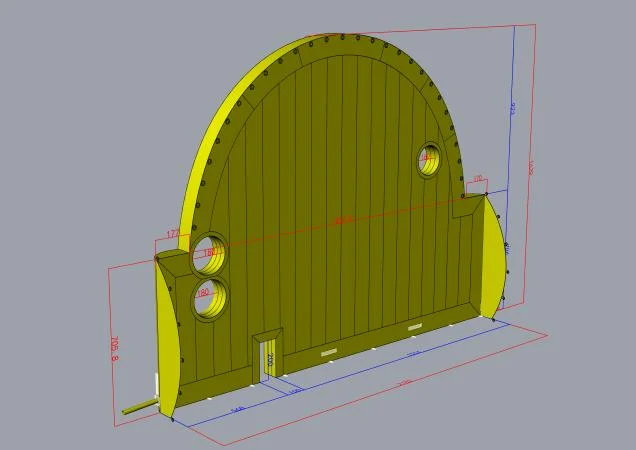 Plan 3D du bouchon gonflable de tunnel Airtechnic TELT